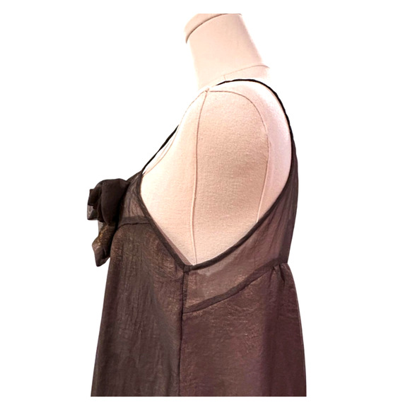 A'reve Anthropologie Gray Rosette Layered Spaghetti Strap Camisole Tank Medium - Picture 5 of 10